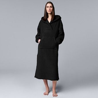 Women's Simply Vera Vera Wang Sherpa Long Sleeve Hooded Lounger