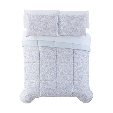 The Big One 3-Piece Marbled Texture Pattern Reversible Comforter Set