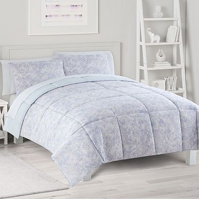 The Big One 3-Piece Marbled Texture Pattern Reversible Comforter Set