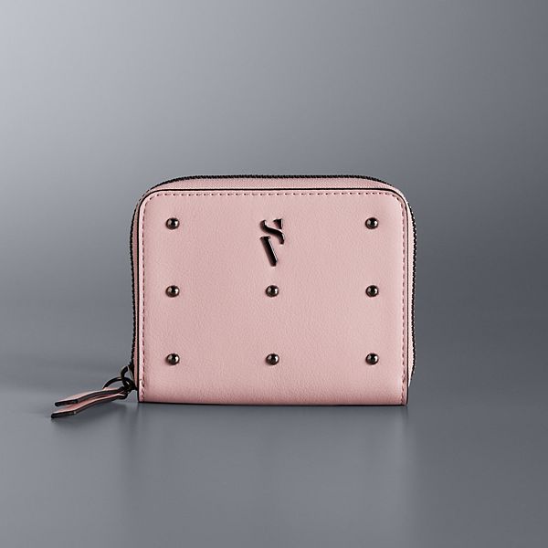 Simply Vera Vera Wang Functional Zip Wallet - Lilac Cream Studs