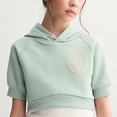 Girls 7-16 SO® Short Sleeve Twofer Hoodie