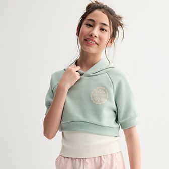 Girls 7-16 SO® Short Sleeve Twofer Hoodie