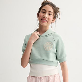 Girls 6-20 SO® Short Sleeve Twofer Hoodie in Regular & Plus Sizes