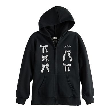 Girls 6-20 SO® Oversized Front Zip Hoodie in Regular & Plus Size