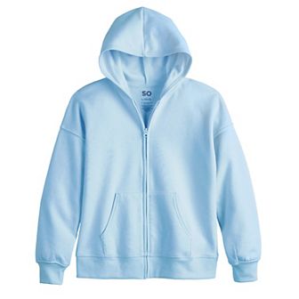 Girls 6-20 SO® Oversized Front Zip Hoodie in Regular & Plus Size