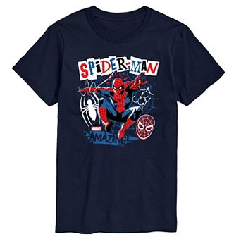Men's Marvel Spider-Man Punk Poster Graphic Tee