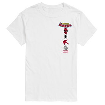 Men's Marvel Spider-Man Oversized Left Chest Graphic Tee