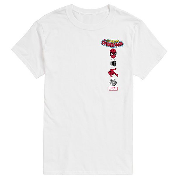 Men's Marvel Spider-Man Oversized Left Chest Graphic Tee