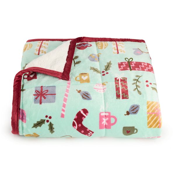 Cuddl Duds® Cozy Soft Throw - Holiday Icon Toss