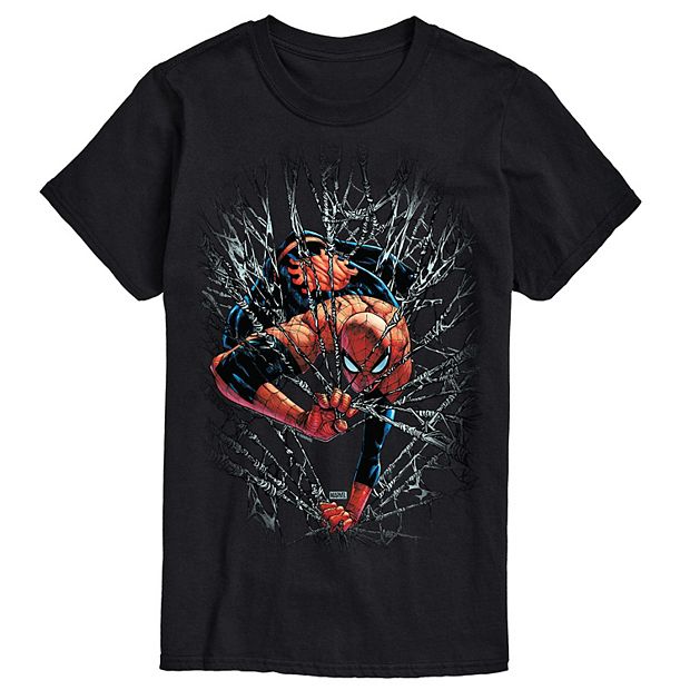 トップス DS SPIDER-MAN WEB PREMIUM OVERSIZED TEE Men's Marvel Spider-Man Web Graphic Tee