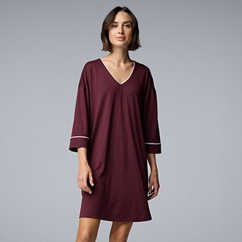 Women's Simply Vera Vera Wang Cozy 3/4 Sleeve Sleepshirt