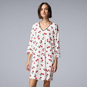 Women's Simply Vera Vera Wang Cozy 3/4 Sleeve Sleepshirt