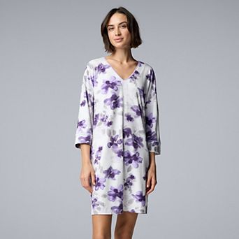 Women's Simply Vera Vera Wang Cozy 3/4 Sleeve Sleepshirt