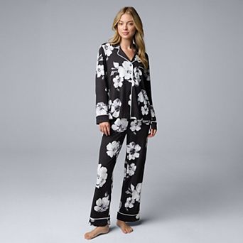 Women's Simply Vera Vera Wang 2 pc Pajama Top & Pajama Bottoms Set