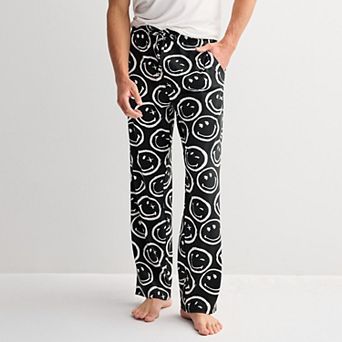 Men's SmileyWorld Logo Allover Print Pajama Pants
