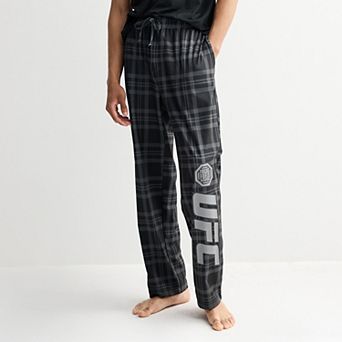 Men's UFC Printed Logo Plaid Pajama Pants