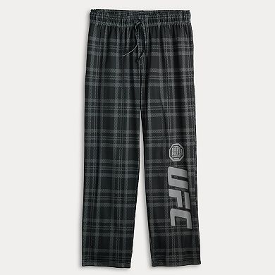 Men's UFC Printed Logo Plaid Pajama Pants
