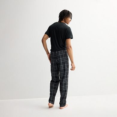 Men's UFC Printed Logo Plaid Pajama Pants