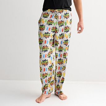 Men's Sour Patch Kids Logo Allover Print Pajama Pants