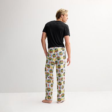 Men's Sour Patch Kids Logo Allover Print Pajama Pants