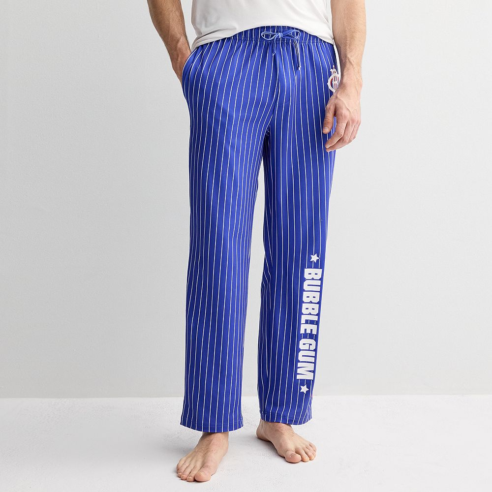 Men's Big League Chew Logo Striped Pajama Pants