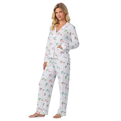 Women's Beauty Sleep Social 2-pc. Eloise Cozy Long Sleeve Pajama Top & Pajama Bottoms Set