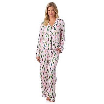 Women's Beauty Sleep Social 2 pc Eloise Cozy Long Sleeve Pajama Top & Pajama Bottoms Set