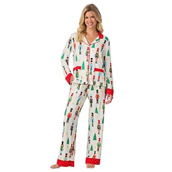 Women's Beauty Sleep Social 2 pc Eloise Cozy Long Sleeve Pajama Top & Pajama Bottoms Set