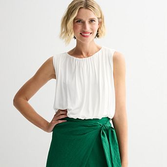 Women's INTEMPO™ Sleeveless Shirred Crop Top