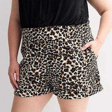 Plus Size INTEMPO™ Ruffle Shorts with Pockets
