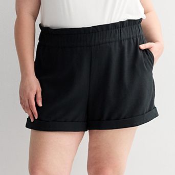 Plus Size INTEMPO™ Ruffle Shorts with Pockets