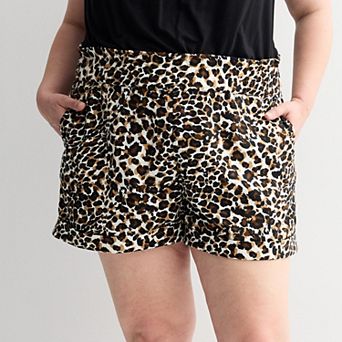 Plus Size INTEMPO™ Ruffle Shorts with Pockets