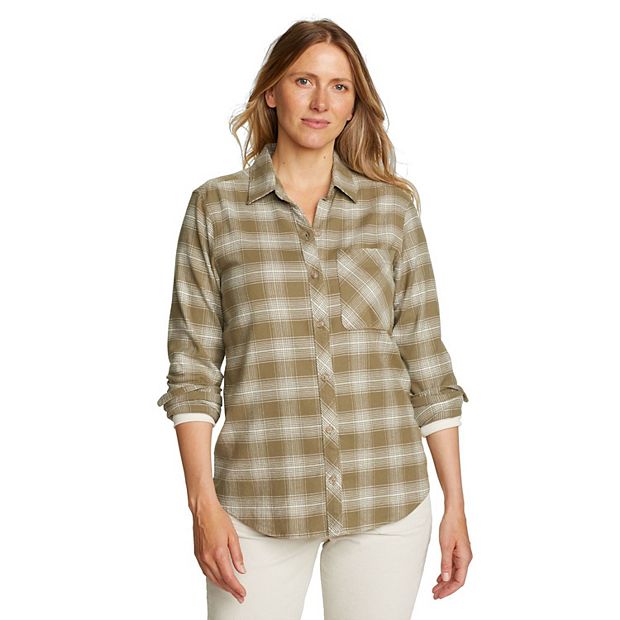 eddie bauer flannel shirt dress Eddie Bauer Women's Fremont Flannel Dress - XL