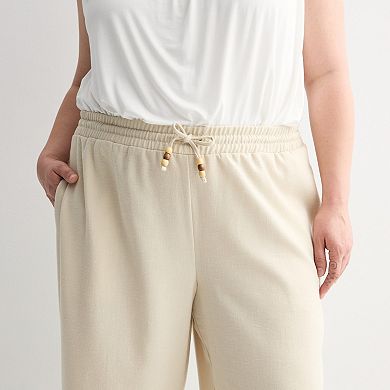 Plus Size INTEMPO™ Wide Leg Printed Pants
