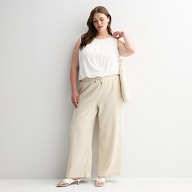 Plus Size INTEMPO™ Wide Leg Printed Pants
