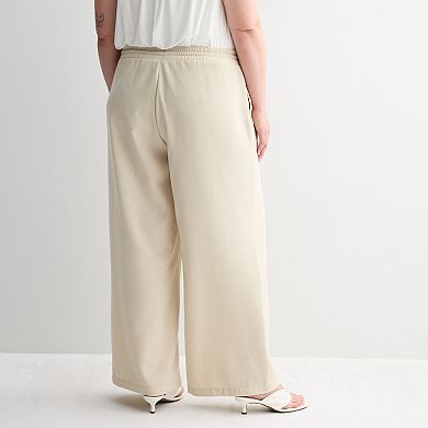Plus Size INTEMPO™ Wide Leg Printed Pants