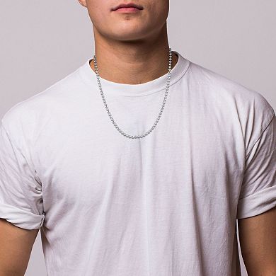Men's Menster Sterling Silver Ball Necklace