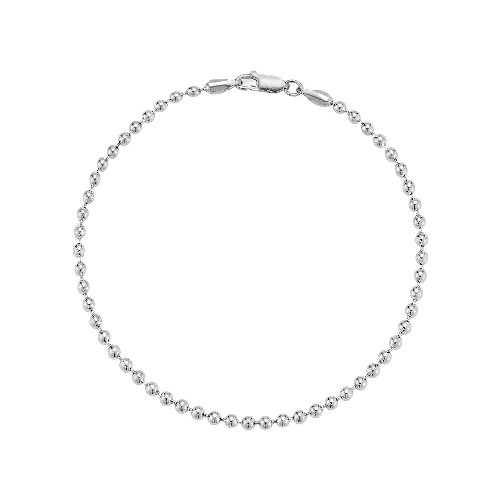 Mens Menster Sterling Silver Ball Bracelet, Size: 9