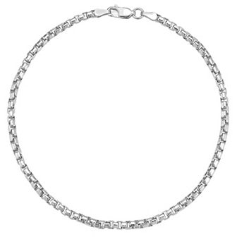 Men's Menster Sterling Silver 3 mm Box Bracelet