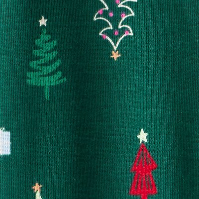 carters christmas tree dress Toddler Girl Christmas Tree Print Long-Sleeve Dress