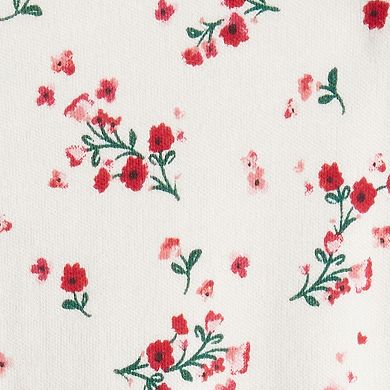 Baby Girl Carter's Bow Floral Print Cotton Sleep & Play Pajamas