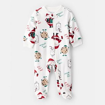 Baby Carter's Santa Milk & Cookies Loose Fit Fleece Long-Sleeve Sleep & Play Pajamas