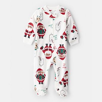 Baby Carter's Santa Milk & Cookies Loose Fit Fleece Long-Sleeve Sleep & Play Pajamas