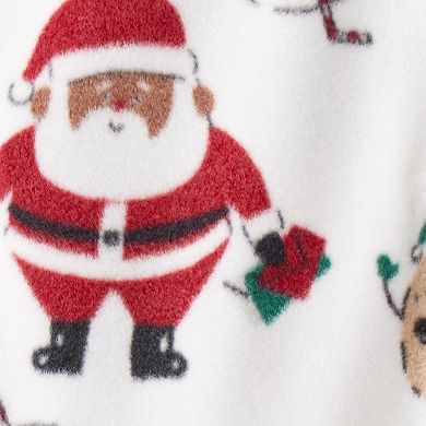 Carter's Santa Milk & Cookies Loose Fit Fleece Long-Sleeve Sleep & Play Pajamas