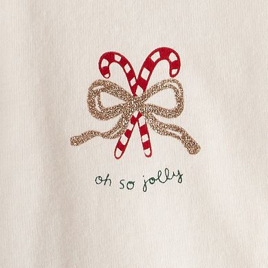Baby Carter's 2-Piece Candy Cane Ruffle Bodysuit & Pant Set