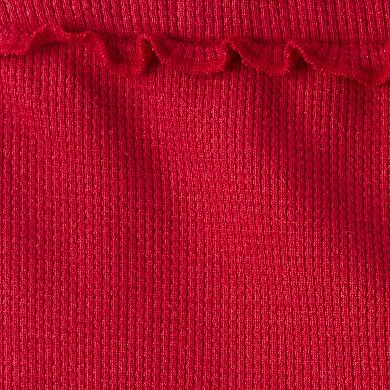 Baby Carter's 2-Piece Candy Cane Ruffle Bodysuit & Pant Set