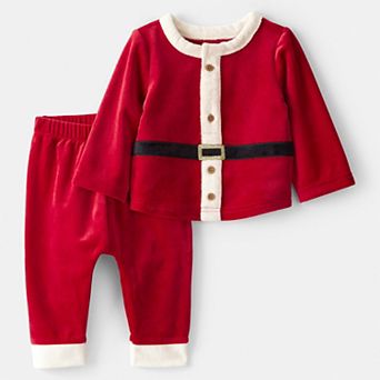 Baby Carter's 2 pc Santa Holiday Long-Sleeve Tee & Pant Set