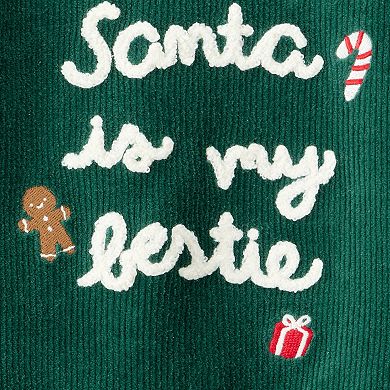 Carter's 2-Pc. Santa Is My Bestie Long-Sleeve Tee & Pant Set
