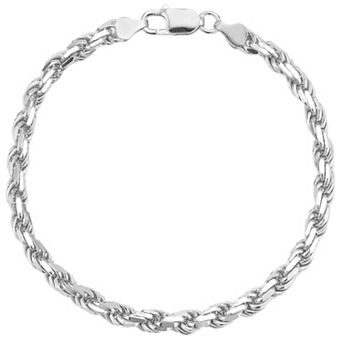 Men's Menster Sterling Silver 5 mm Rope Bracelet