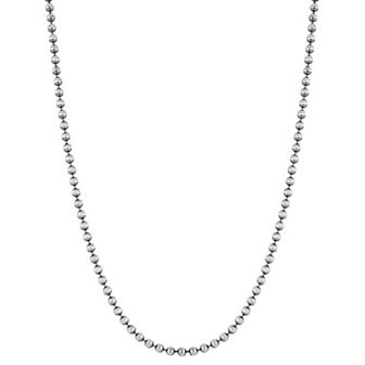 Men's Menster Sterling Silver Oxidized 3 mm Ball Necklace